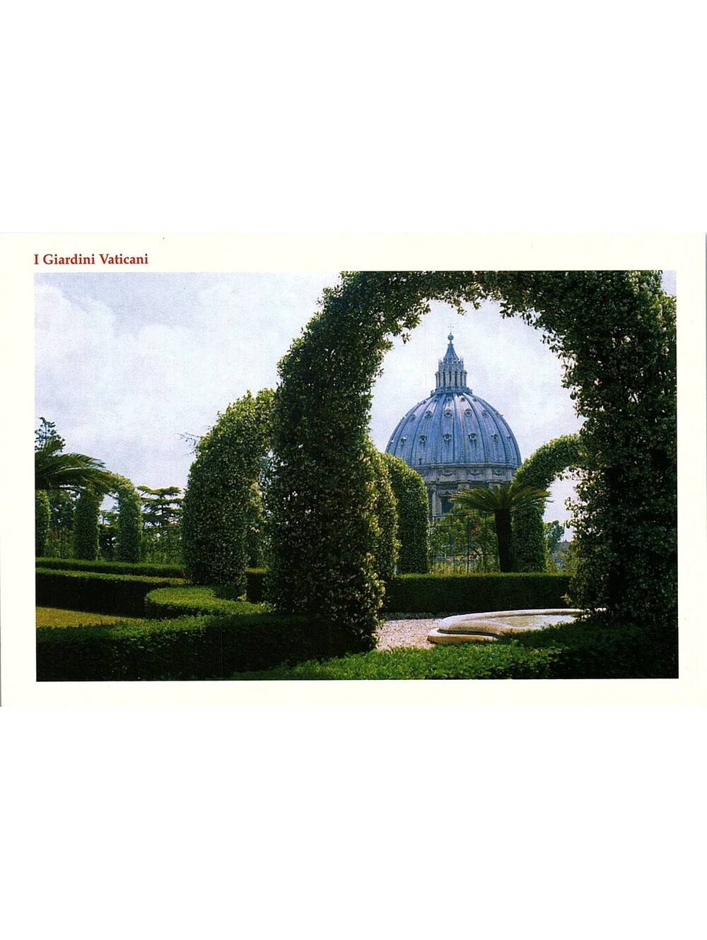 Vintage Postcard Vatican Gardens Vatican City Rome Italy